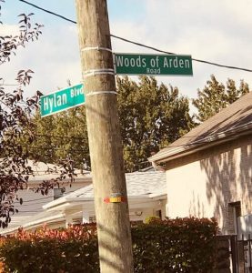 Corner of Hylan Blvd. and Woods of Arden Rd.
