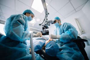 dentists performing a dental procedure